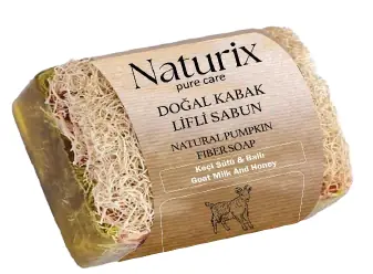 NATURİX KABAK LİFLİ SABUN - KEÇİ SÜTLÜ/BALLI